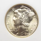 1945 "D" Mercury SILVER Dime 10c NGC MS66 FB #085 *FULL BANDS* Gem BU ECC&C, Inc