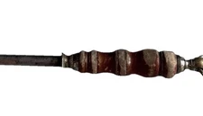 Vintage F. Dick Germany Knife Sharpening Steel 17” Wood Handle Butcher Tool