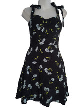 And Now This Women’s Dark Blue Sleeveless Dress Pleated V-Neck Size XS Bag 2