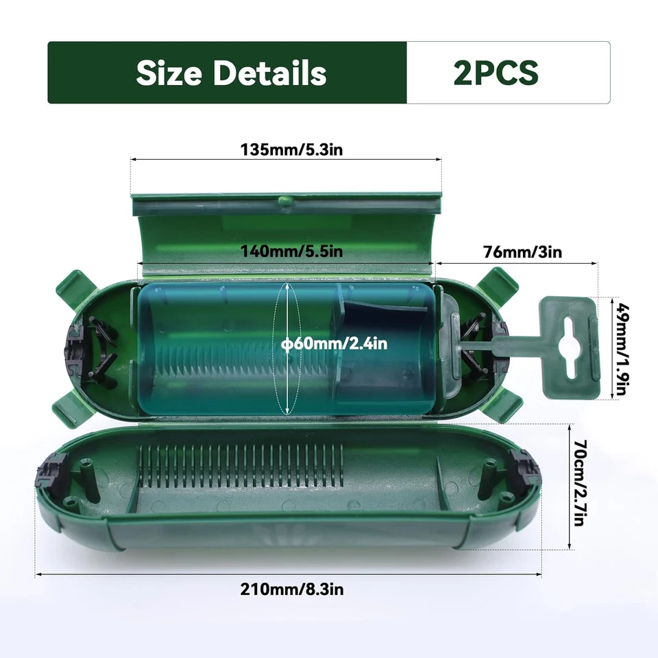 ® 2 Pezzi Scatola Di Protezione Stagna Elettrica Da Esterno IP44 Scatola Esterna - Immagine 2 di 4