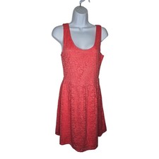 Guess M Coral Lace Fit & Flare Dress Cutout Back Sleeveless Summer  Party Boho