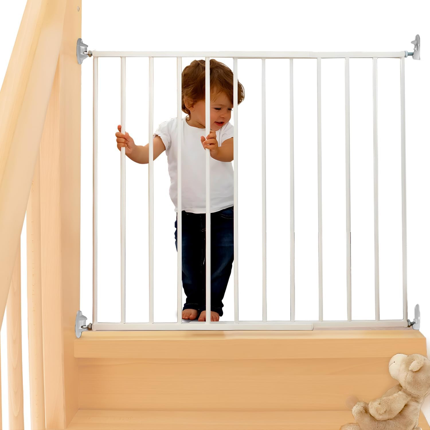 Cancelletto Pressione Metallo 78-80cm Bianco | Alta Tenuta Scale