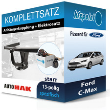 Für Ford C-Max 10-19 AUTO HAK Anhängerkupplung starr + 13polig E-Satz neu
