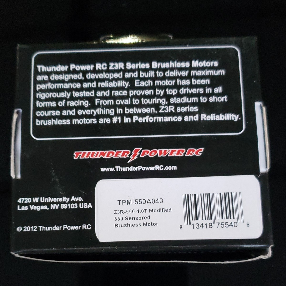 Thunder Power RC Z3R-550 4.0T Sensored Brushless Motor 1:10 TPM