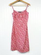 Jonathan Martin Pink Floral Babydoll Dress Adjustable Straps Juniors Size 9