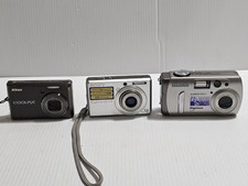 Lot of 3 Cameras PARTS ONLY, Nikon S600, Sony DSC-S750 and Samsung Digimax 420