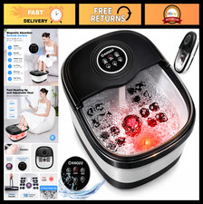 Collapsible Foot Spa with Heat, Remote Control, Bubble Massage 16 Rollers