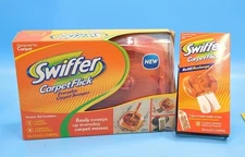 Swiffer Carpet Flick Carpet Sweeper Starter Kit And Refill Pack New