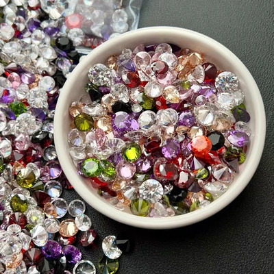 30g Loose Mixed Cubic Zirconia Stones Multi Color & Size CZ Gems for DIY Jewelry