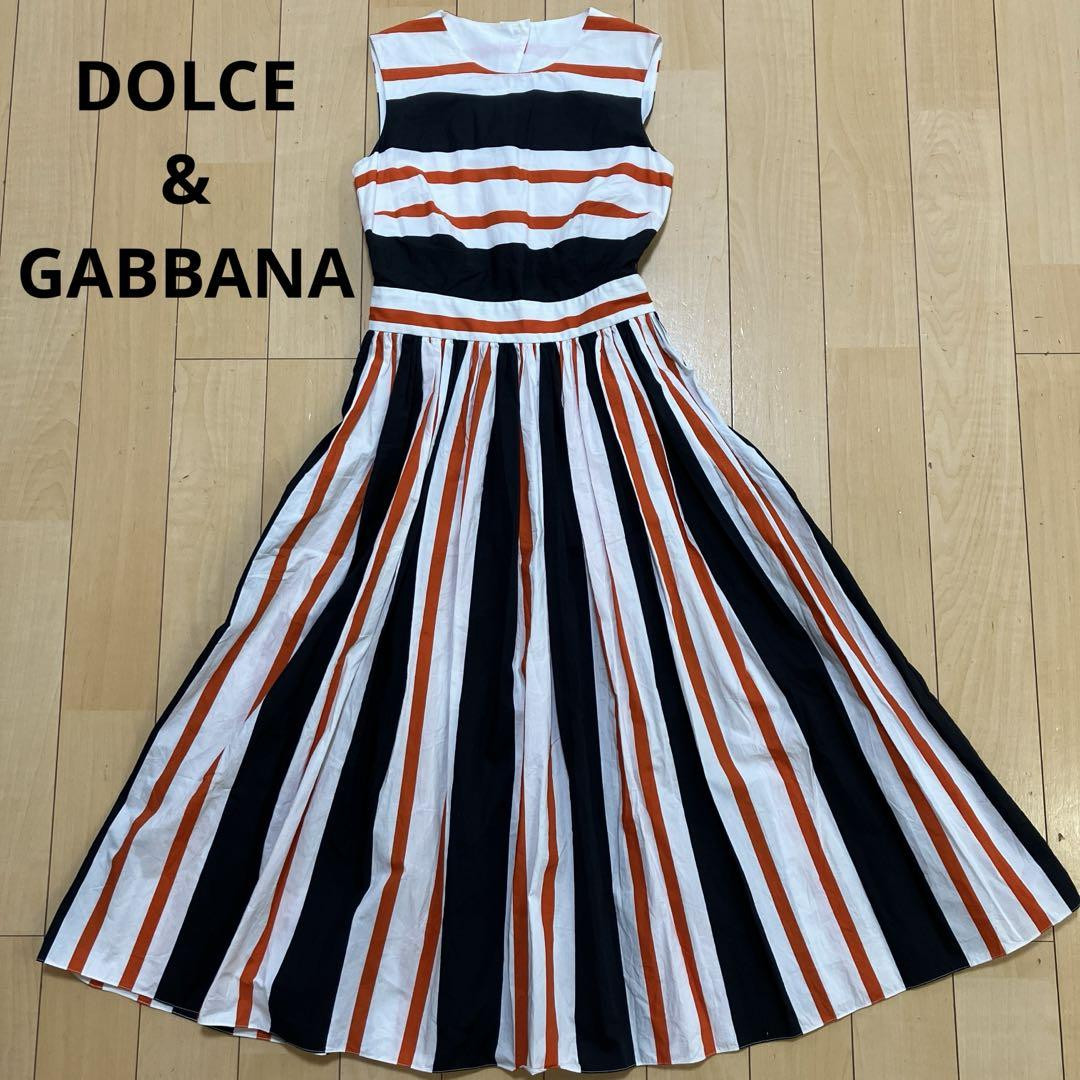 オールインワン・サロペット Dolce & Gabbana Multicolor Cotton Dress Dolce & Gabbana D&G Sleeveless Dress Cotton Multicolor 38/M