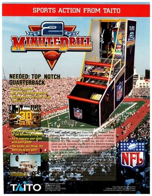 JOB LOT 5x Original NOS 2 Minute Drill Arcade Flyers Wholesale Taito Football
