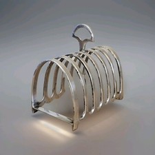 Vintage Silver Plated Toast Rack Six Slices. Made In England #2168