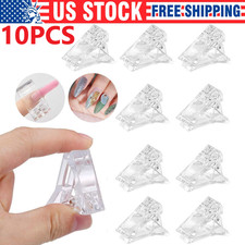 10PCS Nail Tips Clip Quick Building Poly Builder Gel DIY Extension Clamp Clips