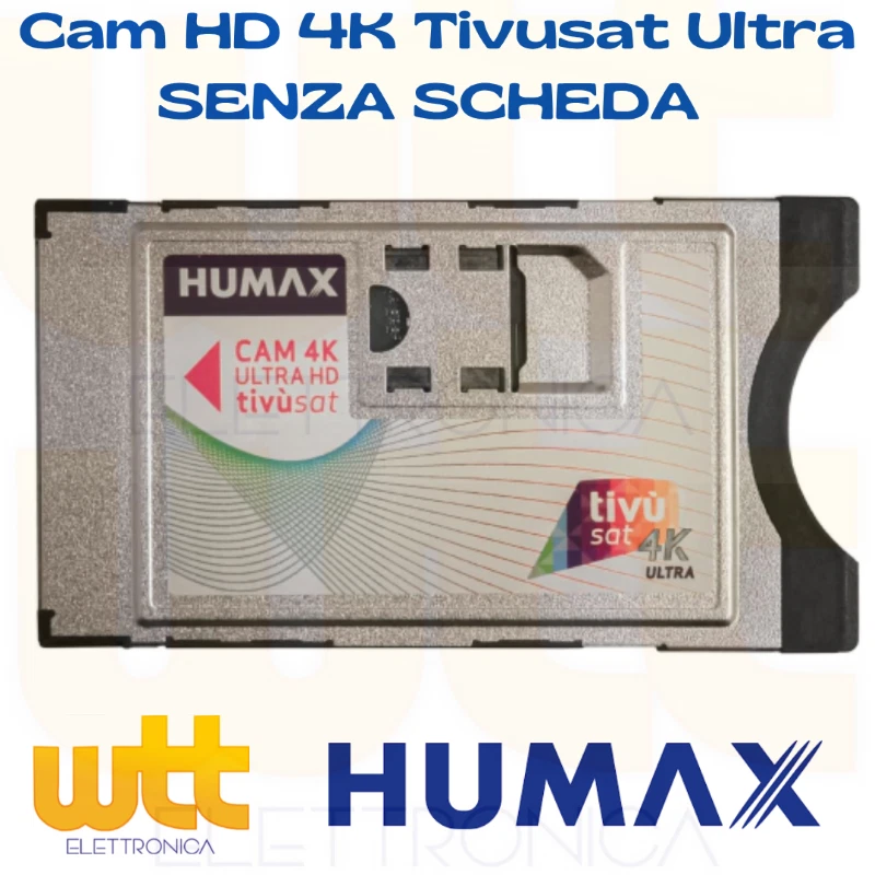 HUMAX CAM HD TIVU'SAT MODULO DECODER E TV TIVU SAT HD CERTIFICATA COMPATIBILE 4K