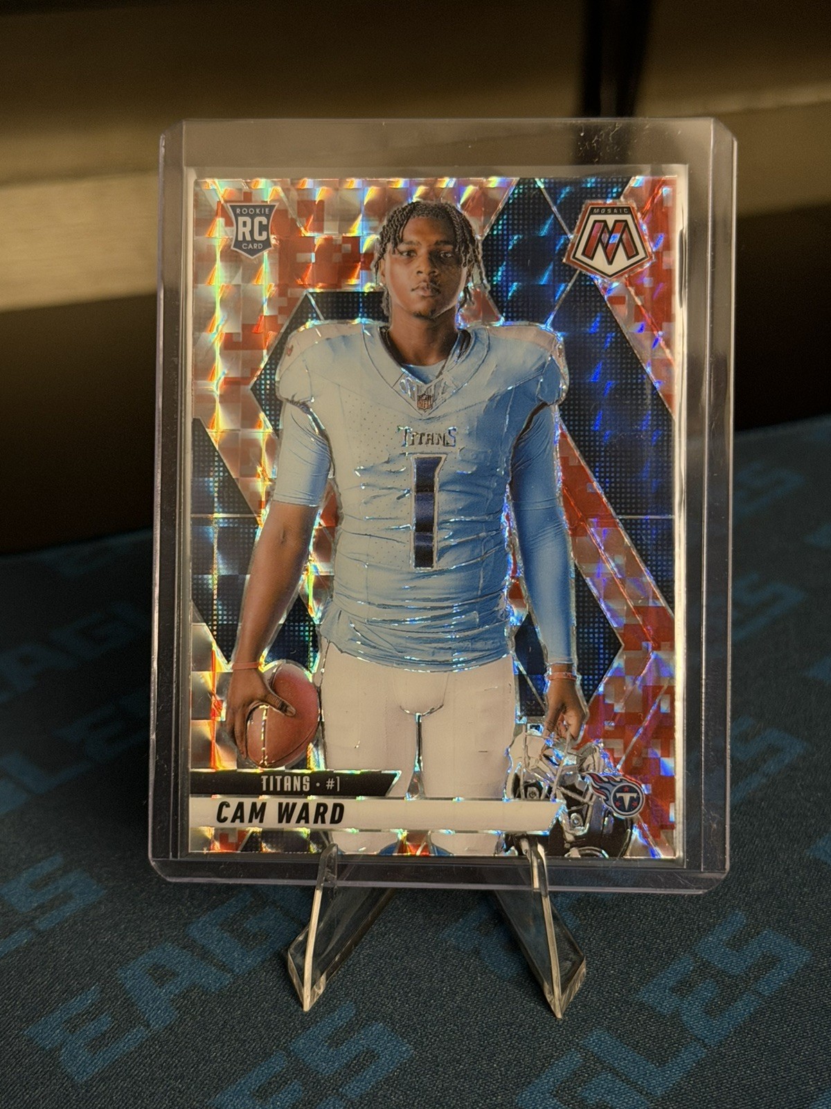 Cam Ward (RC) 2025 Panini Mosaic Red Camo Image Variation #272