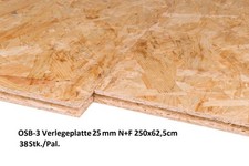 OSB 25mm Verlegeplatte Spanplatte 250x62,5cm 1.56 m² (16,10 € */ 1 m²)