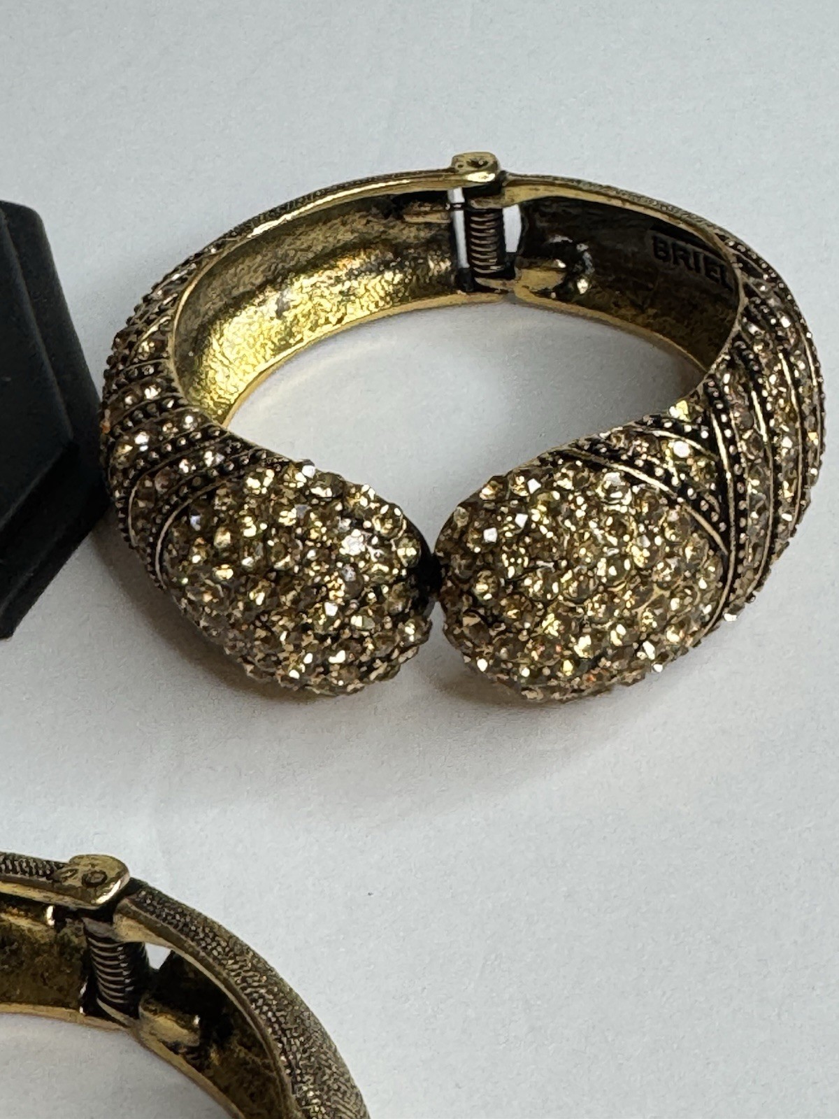 Designer Spring Loaded Cuff Bracelet Signed Briel… - image 4