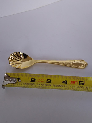 HARTVER GOLDET 23/24 K Gold Plated Flatware Fork, Spoon, & Tong