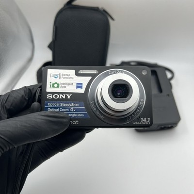 SONY Cyber-Shot W350 Schwarz DSC-W350 Kompakt Digitalkamera Top Zustand