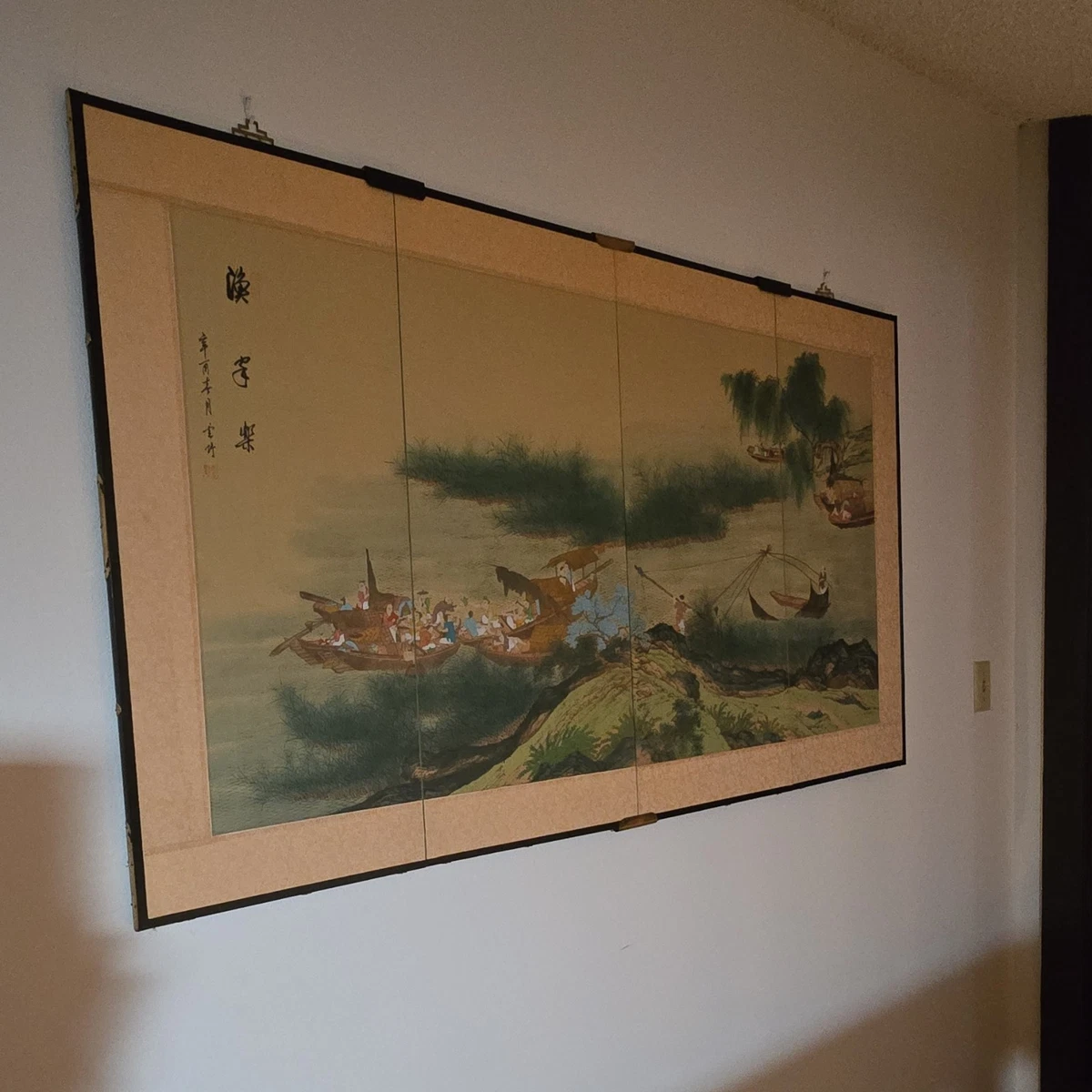 六つ折り屏風　古美術品　アンティーク＜25b18＞ 能画四十八景 六曲一双屏風』 屏風の販売 [古美術こもれび]