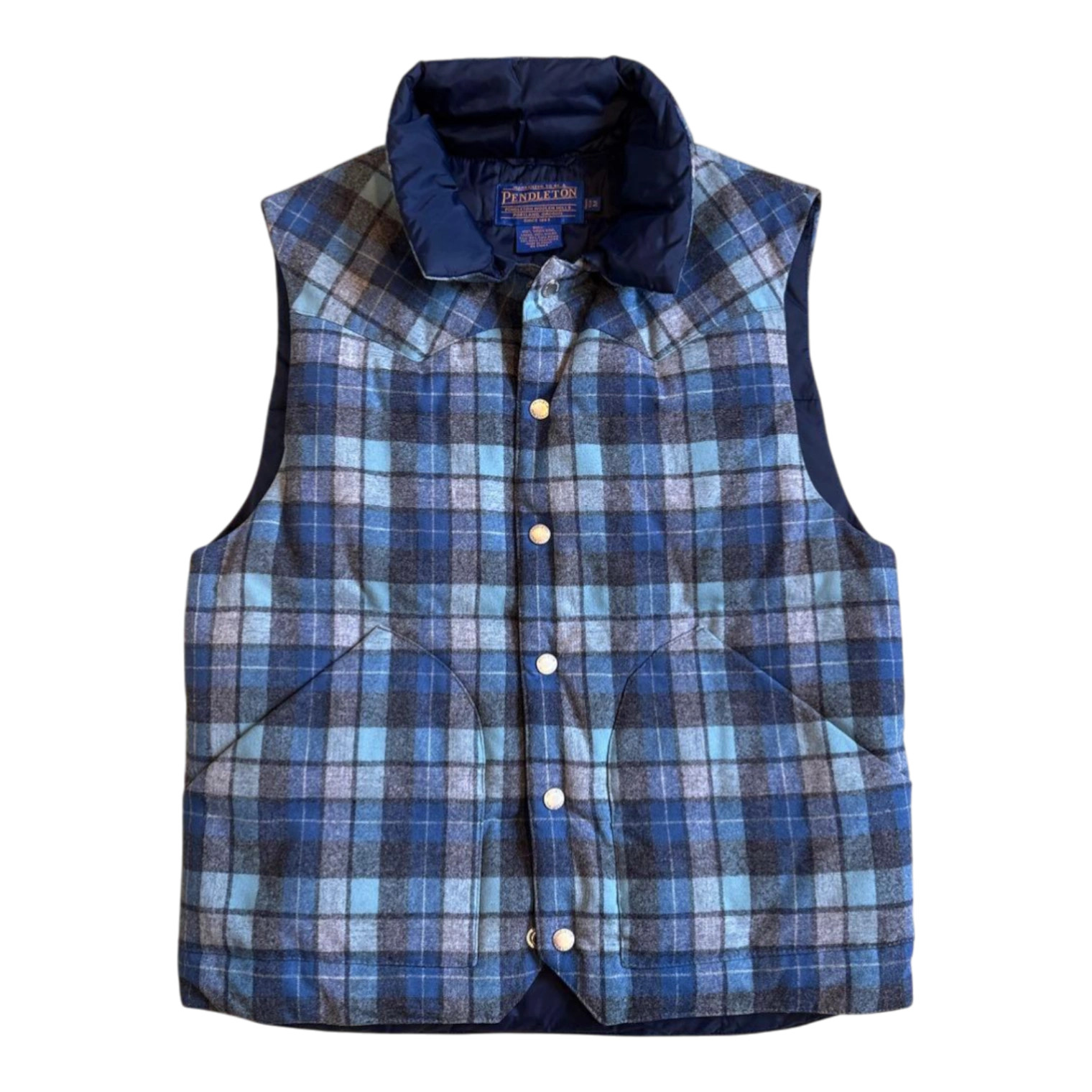 Pendleton Down Vest Native Pattern Casual Warm Li… - image 1