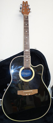 Applause AE-38 Ovation Acoustic Electric Guitar w/Hard Case