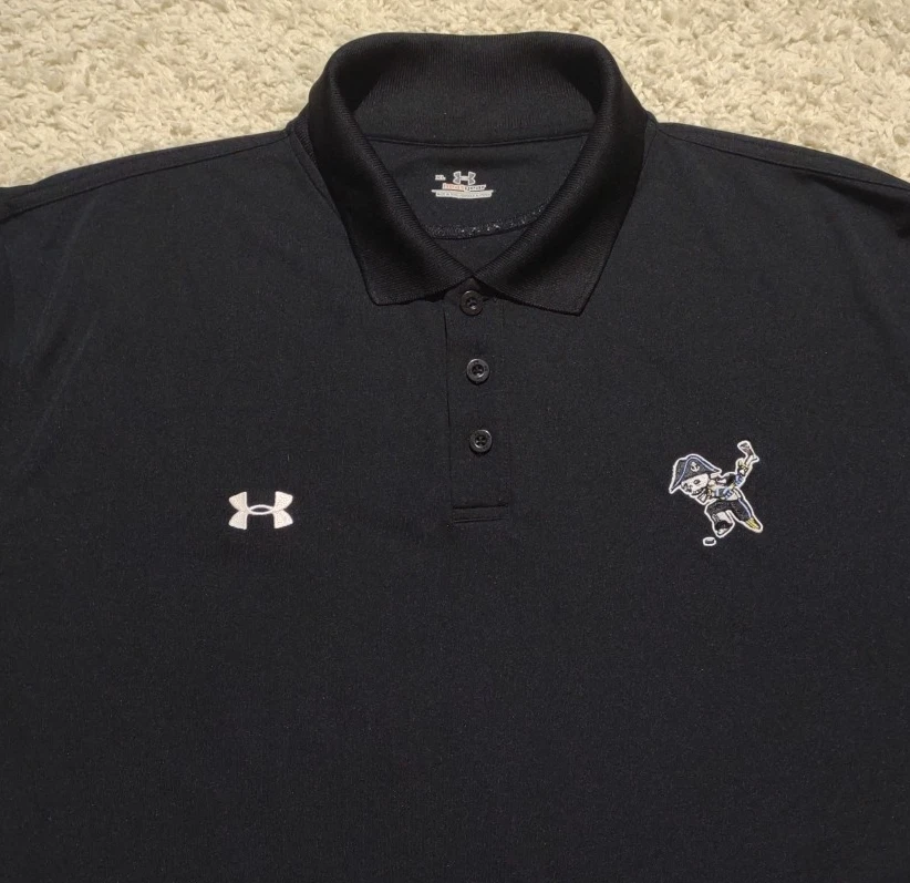 Camisa Polo Under Armour Milwaukee Admirals Para Hombres XL Negra Manga Corta AHL Hockey Foto 2 de 4