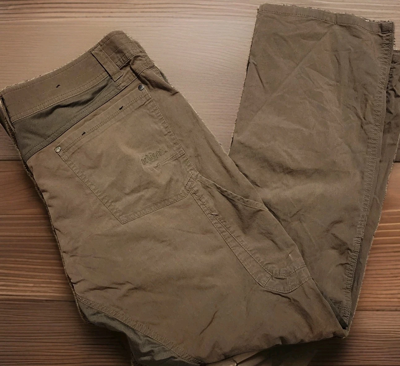 Kuhl RADIKL Enduro Fabric Pants Stretch Hiking Pants Brown Mens 36W 30L Read