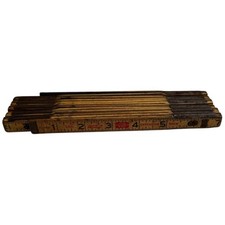 Rare Vintage LUFKIN X46 Extension Rule Folding Wood Ruler 72" Made In USA