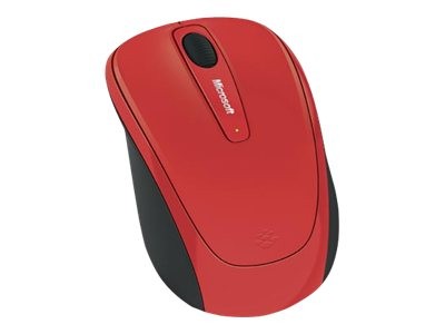 Microsoft WMM 3500 Ottico RF Wireless 1000 DPI Nero Rosso Mobile Mouse GMF-00293