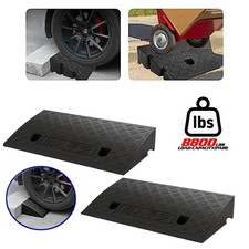 2 Pack Driveway Ramp Heavy Duty Vehicle Curb Rubber Threshold Ramp Professional