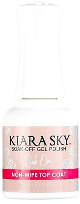 Kiara Sky Soak Off Gel Polish Rub On Non Wipe Top Coat 0.5 oz