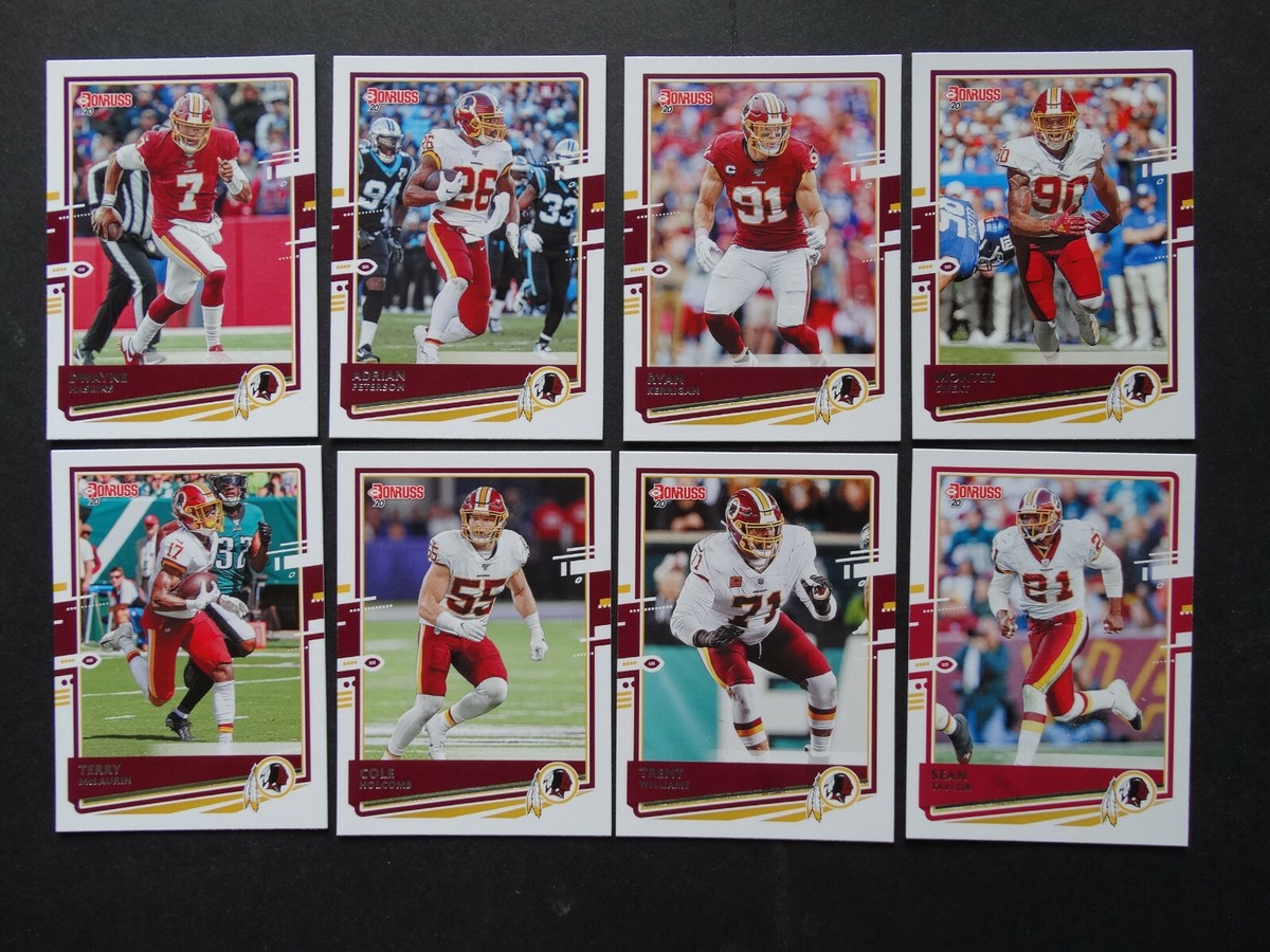 2020 Donruss Washington Redskins Veterans Base Team Set of