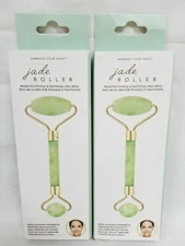 Lot of 2 Jean Pierre Green Jade Rollers Alleviates Eye and Facial Puffiness 