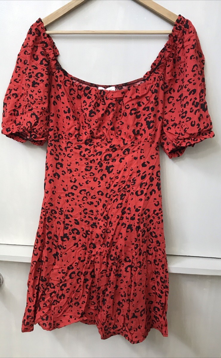 red leopard print mini dress Backless Long Sleeve Venezia Cowl Neck, Hot Streak Leopard Mini Dress in Red, Size XS, For Club