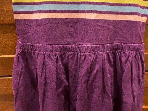Hanna Andersson retro purple rainbow stripe tank dress size 10 140 NWT - Picture 5 of 5
