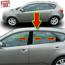 Black Pillar Trim For Kia Fortecerato 11-13 Sedanhatchback 6pc Set Door