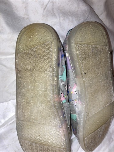 Toms unicorns big girl youth size 3.5 slip ons - Picture 5 of 5
