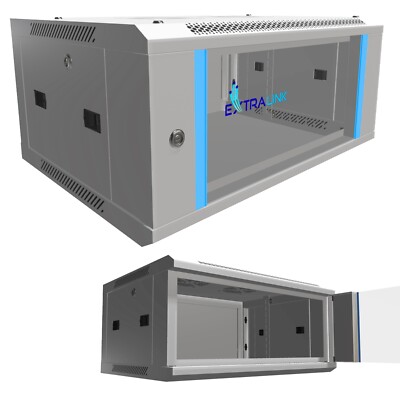 19'' 4HE  Netzwerkschrank Serverschrank Wandgehäuse 19 ZOLL 600x450 Grau