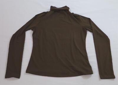 Urban Revivo Women's L/S Mid-High Neck Fitted Top SV3 Brown Large NWT