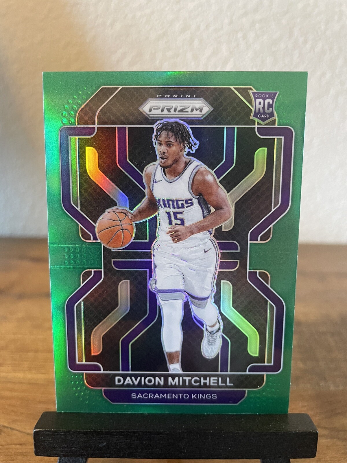 2021-22 Panini Prizm - Green Prizm #312 Davion Mitchell (RC)