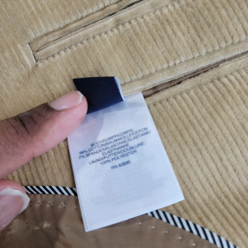 Blazer Lands End Para Hombres 44R Marrón Pana 2 Botones Forrado Chaqueta Abrigo Deportivo Foto 2 de 4