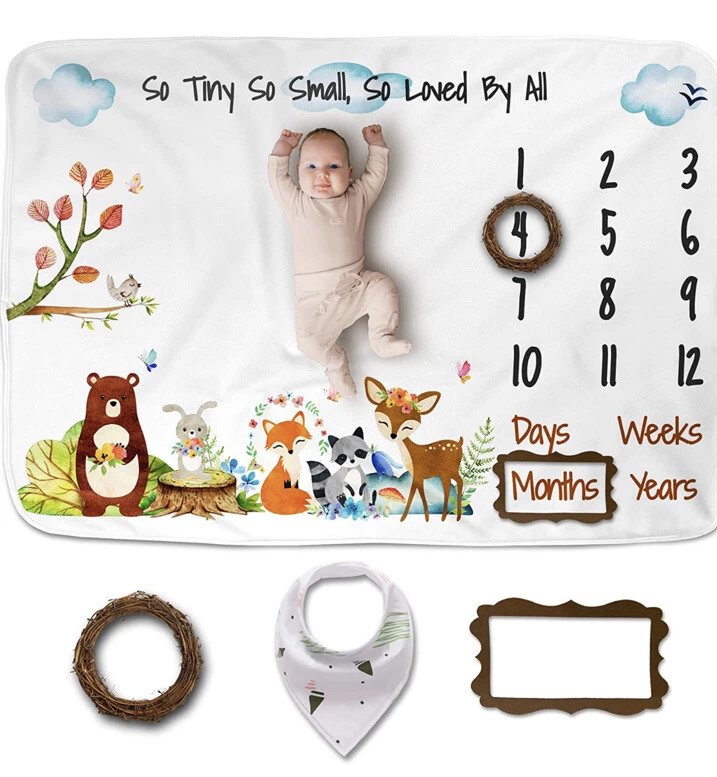 Baby monthly milestones blanket new arrivals