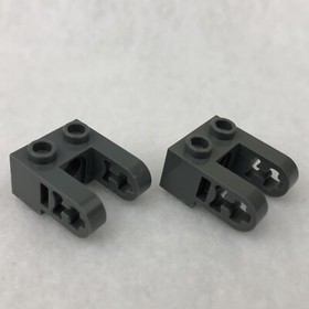 LEGO 85943 Dark Bluish Gray Technic, Brick 1 x 2 W/ Hole & Dual Liftarm (x2)