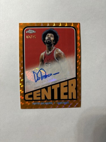 2024 Topps Chrome Artis Gilmore SP Orange Geometric Auto /25 HOF Chicago