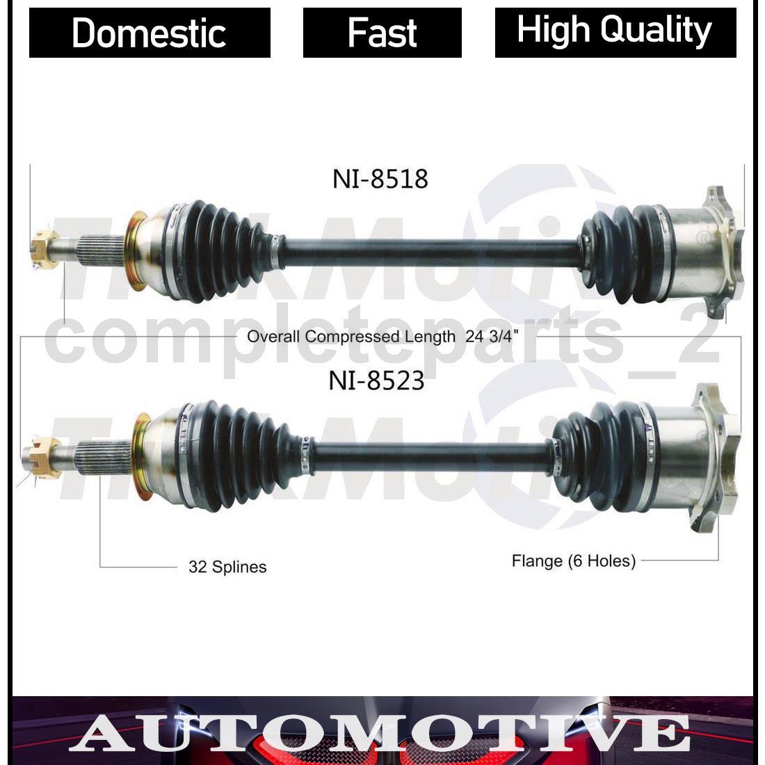 Rear CV Axle Shaft Joints Pair Fits INFINITI G37 3.7L eBay