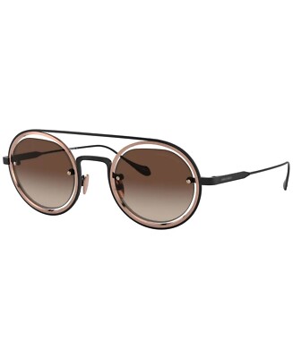 Giorgio Armani Sunglasses AR6085 46 MATTE BLACK FRAME/BRONZE/BROWN GRADIENT LENS