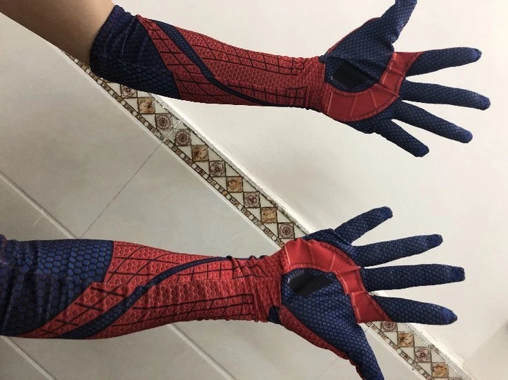 Stunning Amazing Spider-Man Elbow-length Gloves Cosplay Costume Halloween Props - Image 2 of 4