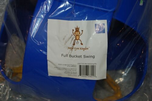 New Jungle Gym Kingdom Full Bucket Swing Toddler Baby Seat High Back Blue Play - Picture 1 of 7