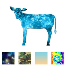 Calf Cow - Vinyl Decal Sticker - Multiple Patterns  Sizes - ebn808
